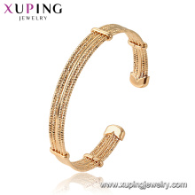 52128 xuping 18K color oro brazalete chapado de aleación de cobre ambiental